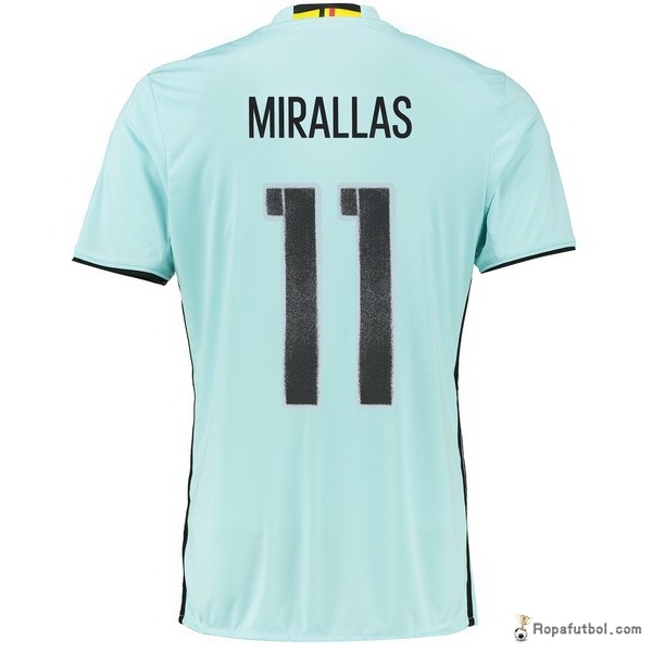 Camiseta Belgica Replica Segunda Ropa Mirallas 2016 Claro Verde